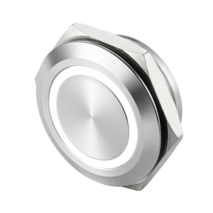 Aluminum Stainless Steel Momentary <b>Latching</b> <b>Push</b> Button Switch 12mm NO 2A 12V 24V 36V Waterproof Flat Head Panel Mount - Product Image 4
