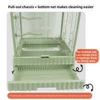 Grande cage à oiseaux écologique solide pour perroquet calopsitte inséparable facile à nettoyer résistant aux éclaboussures usage domestique de luxe ornemental pour villa