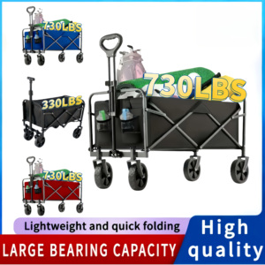 Chariot de plage pliable TIANHAIDA, chariot utilitaire de camping, chariot de jardin en métal, chariot à main portable, chariot pliable <span class=keywords><strong>d</strong></span>'extérieur - Product Image 6