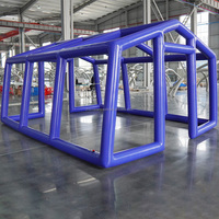 Cabine de peinture gonflable en PVC personnalisée, résistante aux produits chimiques et écologique, avec structure tubulaire, étanche, installation rapide, utilisable en toutes saisons