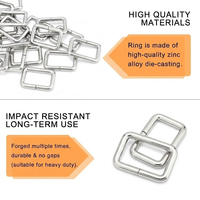 Anneaux rectangulaires en métal de qualité supérieure, boucles robustes pour colliers de chien, harnais pour animaux, sangles de sac, accessoires de quincaillerie pour sangles – Vente en gros