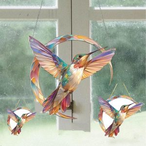 Pendentif en acrylique en forme de colibri, décoration suspendue pour salon, chambre à coucher, balcon, mur, terrasse - Product Image 4