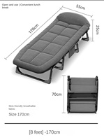 Lit de camp pliable réglable et portable inclinable au design moderne personnalisable pour bureau, pause déjeuner, loisirs, salon, chaise longue