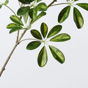 Plantes artificielles, fleurs en plastique, bouquet décoratif de Schefflera artificielle pour la décoration de bureau, de jardin et de la maison, feuillage - Product Image 4