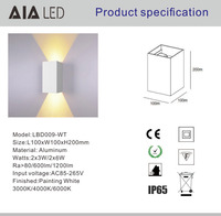 Lumière murale LED extérieure flexible réglable étanche IP65 avec capteur PIR 12W 0-90 degrés vers le haut et vers le bas pour jardin