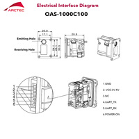 Module de capteur de distance laser 1000m Module de mesure de distance rapide Interface UART pour machines agricoles intelligentes