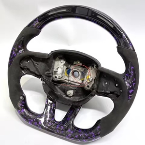 Volante de fibra de carbono forjado púrpura Led personalizado para <span class=keywords><strong>Dodge</strong></span> Charger Durango Srt Hellcat <span class=keywords><strong>Grand</strong></span> Cherokee - Product Image 4