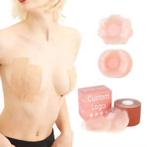Boob <span class=keywords><strong>Tape</strong></span> Breast Lift <span class=keywords><strong>Tape</strong></span> Booby <span class=keywords><strong>Tape</strong></span> com duas tampas mamilo - Product Image 5