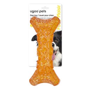 Özel renkli dayanıklı köpek çiğneme oyuncaklar TPR kemik Squeaker Pet oyuncaklar mavi sert agresif chewers çiğneme dogtoys yıkılmaz - Product Image 6