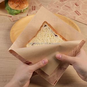 Envoltorios Desechables Ecológicos de Papel Kraft de Grado Alimenticio con Recubrimiento de PE Antigrasa para Sándwiches, Hamburguesas, Pasteles y Pan - Tamaños Personalizados - Product Image 2