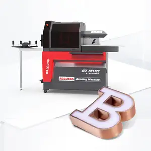 Accutek ATMINI küçük işaretleri akrilik yüz metal yan mektup işareti bükme neon mektup yapma cnc kanal mektup bükme makinesi