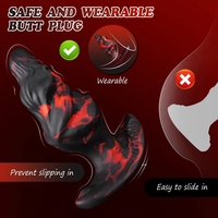 Jouet anal réaliste en silicone pour homme, stimulateur de prostate, plug anal fantaisie monstre, perles anales, stimulation réaliste