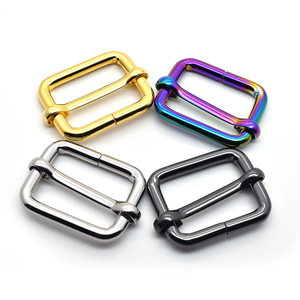 Hebilla ajustable de liberación rápida rectangular de 1 pulgada, hebilla deslizante de metal, herrajes decorativos para collares de perros - Product Image 3