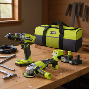 Kit Combinado <span class=keywords><strong>Ryobi</strong></span> 18V One+ con Amoladora Angular y Taladro, Batería de 20Ah y Bolsa Incluida - Product Image 3