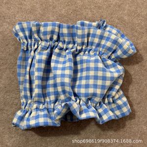 Cintas para la cabeza y collares para <span class=keywords><strong>perros</strong></span> coreanos transfronterizos, con diseño a cuadros, anti-suciedad y anti-ácaros, para cachorros y <span class=keywords><strong>perros</strong></span> adultos. - Product Image 6