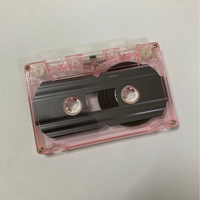 Cassette audio vierge en plastique ABS transparent I 60min 90min pour enregistrement studio, mixtape, coque vintage rétro, objet de collection audio personnalisé