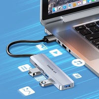 SAMZHE Hub de Expansión USB 3.0 de 350 MB/s, Divisor de 4 Puertos, Adaptador Extensor Multipuerto, Cable de Extensión para Computadora Portátil
