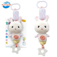 Jouet en peluche multifonctionnel pour bébé, jouet de dentition pour animaux, avec hochet, poussette