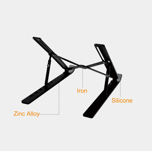 Ergonomic có thể điều chỉnh hợp kim nhôm máy tính xách tay Riser đứng Bàn máy tính với người giữ điện thoại cho máy tính xách tay - Product Image 3