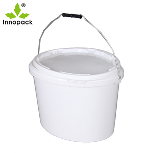 <span class=keywords><strong>7.5</strong></span> lít hình bầu dục cấp thực phẩm PP nhựa Xô có nắp đậy và xử lý cho hải sản/Sơn/keo - Product Image 6