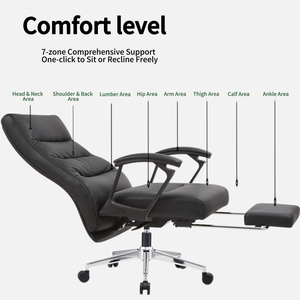 Amostras grátis Black Leather boss <span class=keywords><strong>Chair</strong></span> Atacado com Leg <span class=keywords><strong>Rest</strong></span> Work Office Furniture Factory Management Ceo Office Leather Chairs - Product Image 2