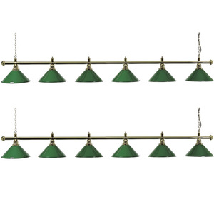 <span class=keywords><strong>Lampe</strong></span> de table rail en laiton d'aspect classique 6 nuances vertes <span class=keywords><strong>Lampe</strong></span> de table de <span class=keywords><strong>billard</strong></span> - Product Image 2