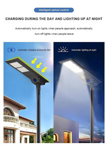 Lampe solaire de route 50W Tout-en-un avec batterie haute capacité Luces Solares pour allées et rues - Product Image 4
