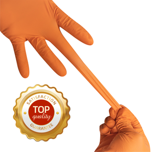 Gants en nitrile orange pour la manipulation des produits chimiques, confortables, imperméables, durables, épais, sans poudre, jetables, sans <span class=keywords><strong>latex</strong></span>, <span class=keywords><strong>contact</strong></span> <span class=keywords><strong>alimentaire</strong></span> - Product Image 4