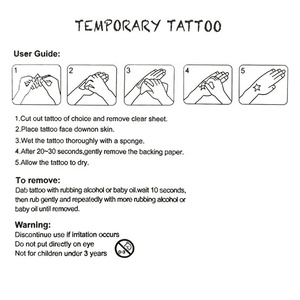कस्टम महिला बॉडी वाटरप्रूफ टैटू स्टिकर पेपाल स्वीकृति-जल हस्तांतरण अस्थायी - Product Image 6