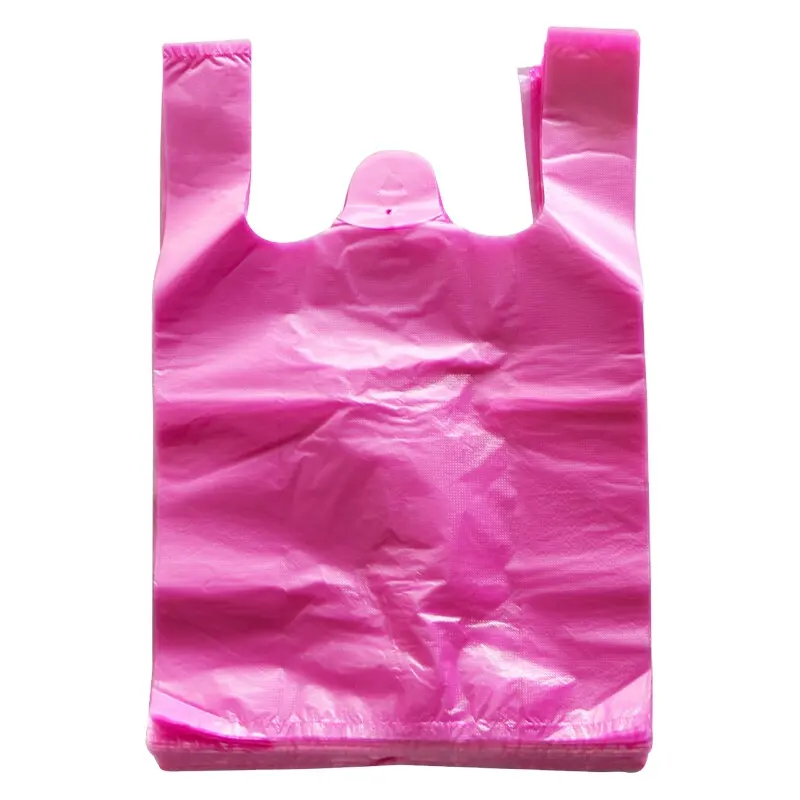 China Groothandel Hdpe Tas Supermarkt Boodschappenvest Handvat T-Shirt Plastic Tas Aangepast