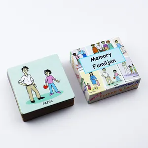 Stampa personalizzata per bambini in scatola alfabeto per lo studio flash card schede Cognitive per bambini che imparano le schede flash educative del bambino con la scatola