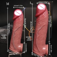 Dildo en silicone creux à porter sous un pantalon en cuir, dispositif d'agrandissement du pénis pour hommes, strap-on pour femmes, jouets sexuels LM-D804