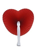Abanico de Papel Redondo Plegable Simple, Mini Abanico Portátil de Viaje, Abanico Pequeño en Forma de Corazón, Regalos para Jardín de Niños - Product Image 5