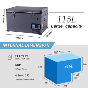 <span class=keywords><strong>2025</strong></span> Hete Verkoop Bcd115 115l-18-20 Auto Koelkast Compressor Auto Borst Koelkast Met Grote Capaciteit 24V Ijsmachine Vriezer Koelmodus - Product Image 5