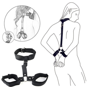 Juegos para adultos Juguetes sexuales eróticos para mujer Parejas Esclavo Cuello Esposas Nylon BDSM Bondage Restricciones Collar Fetiche Productos sexuales Gags - Product Image 3