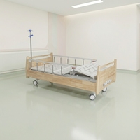 Lit d'hôpital manuel à double manivelle en acier de haute qualité, lit de soins multifonctionnel réglable à 2 fonctions pour patients
