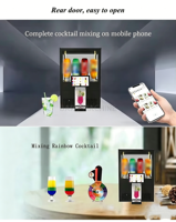 Mini-bar mobile automatique Magic pour 13 bouteilles de tequila – Distributeur de boissons réfrigérées avec robinet – Machine à liqueur froide à vendre