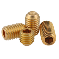 Vis à douille hexagonale en laiton jaune M1.4 M24 H59 H62 cuivre Bronze avec pointe de coupe DIN916
