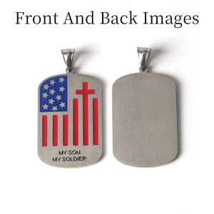 Dijes Personalizados de Acero Inoxidable 316L Resistentes al Agua con la Bandera de Estados Unidos para Pulseras, Collares y Joyería - Product Image 3