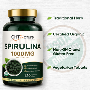 CHTNature OEM/ODM <span class=keywords><strong>Poudre</strong></span> de <span class=keywords><strong>Spiruline</strong></span> de Qualité Alimentaire 500mg 1000mg Comprimés de <span class=keywords><strong>Spiruline</strong></span> Biologique - Product Image 3