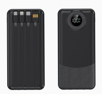 Nuevo Estilo, Carga Rápida, Cuatro Cables, 20000 mAh, Batería de Polímero de Litio Ultrafina, Uso Transfronterizo, Fuente de Energía Móvil para Exteriores