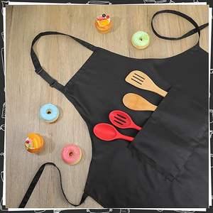 Celemek Dapur Unisex dengan Logo Kustom yang Dapat Disesuaikan, Celemek Masak dengan <span class=keywords><strong>2</strong></span> Kantong, Celemek Koki untuk Wanita Pria, Kerajinan, BBQ, Menggambar - Product Image 6