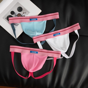Slip <span class=keywords><strong>perizoma</strong></span> da uomo ODM in maglia sexy traforata in modal con doppio elastico, traspirante, G-string da uomo, alternativa elegante ai boxer - Product Image 1