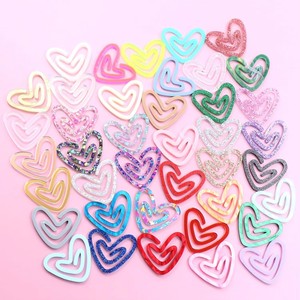 Cute Heart-Shaped Acrylic Paper Clip Bookmark Teacher Gift Promotional Bookmarks