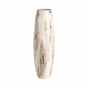 Vaso cilindrico alto in vetro con dettagli raffinati, vaso per fiori contemporaneo per l'arredamento del soggiorno, accento glamour per la tavola - Product Image 1