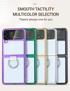 Funda plegable para teléfono samsung <span class=keywords><strong>z</strong></span> <span class=keywords><strong>flip</strong></span> 4, carcasa electrochapada para pc, samsung <span class=keywords><strong>galaxy</strong></span> <span class=keywords><strong>z</strong></span> <span class=keywords><strong>flip</strong></span> <span class=keywords><strong>3</strong></span> - Product Image 6
