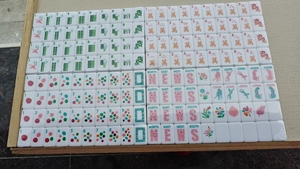 Springtime Safari Modern Portable Plastic <b>Mahjong</b> <b>Set</b>-BRIGHT WHITE 4 Players - Product Image 6