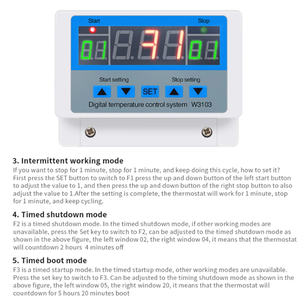 W3103 Régulateur de température numérique <span class=keywords><strong>5000W</strong></span> <span class=keywords><strong>Thermostat</strong></span> numérique 30A Régulateur de température - Product Image 5