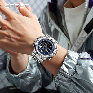 Reloj Electrónico SANDA Nuevo 6296 para Hombre, Deportivo, Multifuncional, Resistente al Agua, con Tres Agujas y Doble Movimiento - Product Image 3