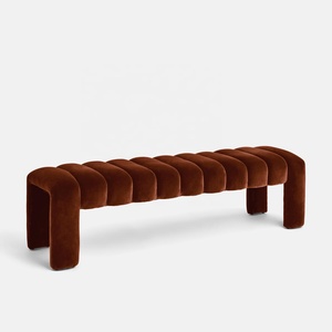 <span class=keywords><strong>Banc</strong></span> en velours capitonné de style moderne et luxueux, <span class=keywords><strong>banc</strong></span> rembourré pour le bout du lit, pour le salon, la chambre à coucher - Product Image 2